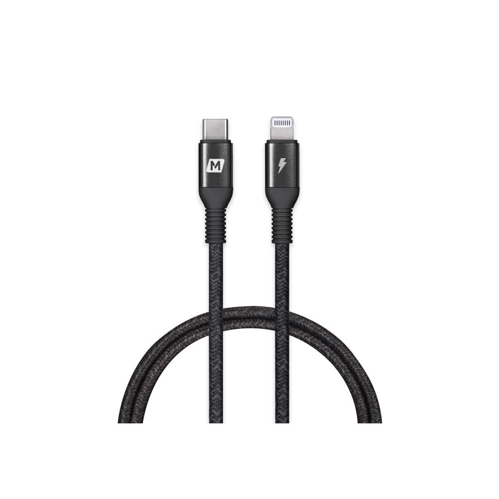 Elite USB-C to Lightning 尼龍編織連接線 1.2米 (DL31) - 黑色