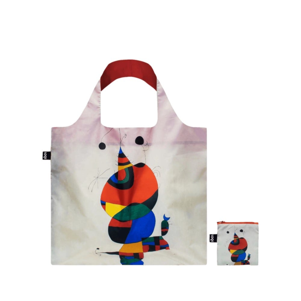 Joan Miro - Woman, Bird and Star Recycled Bag