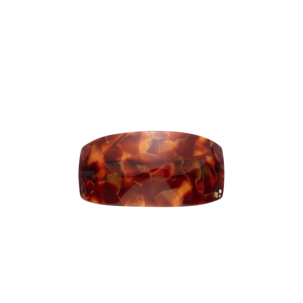 Zouari Basic Collection: 1/2 Round Barrette (Oval Shape) - New Shell