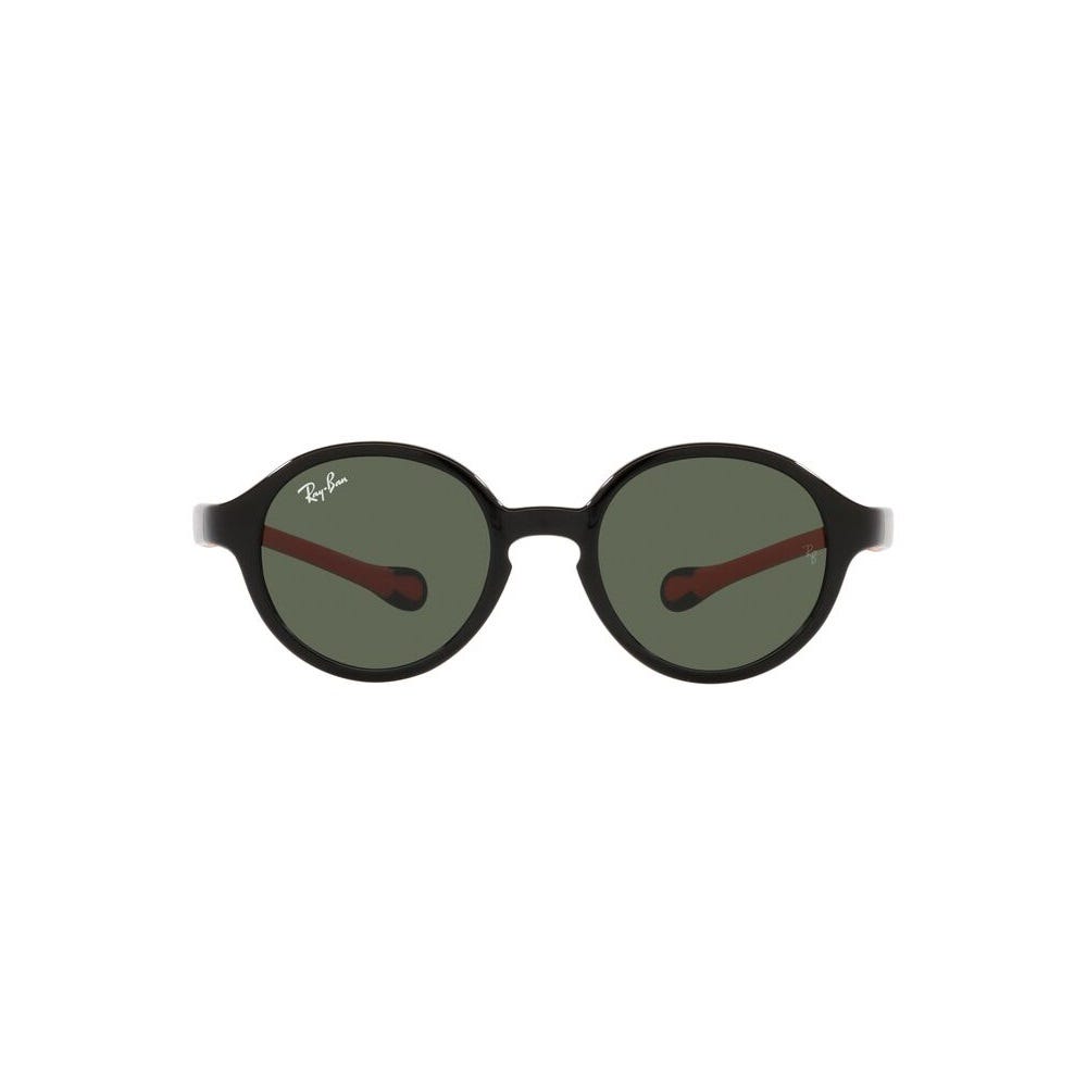 RB9075S Kids 0RJ9075SF Polished Black on Red Sunglasses (71007146)