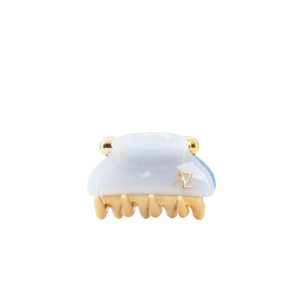 Gold Teeth Crazy Crab Collection: 2-Tone Color Mini Size Gold Teeth Crazy Crab - Light Blue