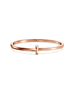 Tiffany T T1 Hinged Bangle in Rose Gold, Narrow