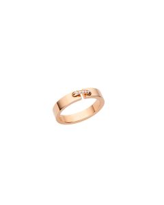 Liens Évidence Rose Gold Diamond Wedding Band