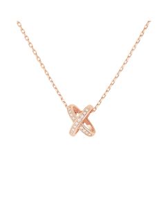 Jeux de Liens Rose Gold Diamond Pendant