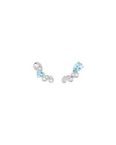 Joséphine Ronde d'Aigrettes Aquamarine Earrings