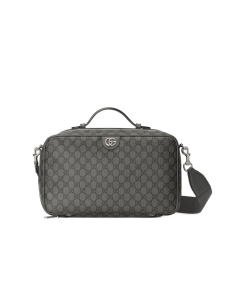 Ophidia GG Shoe Case in Grey and Black Supreme