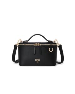 VOYAGEUR Lex Small Train Case Crossbody - Black/Light Gold