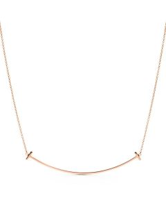 Tiffany T Smile Pendant in Rose Gold, Large