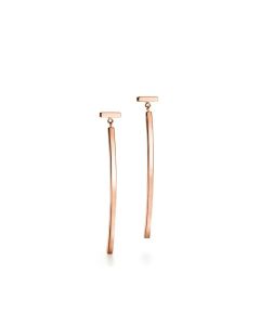 Tiffany T Bar Earrings in Rose Gold