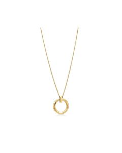 Tiffany T T1 Circle Pendant in Yellow Gold, Large
