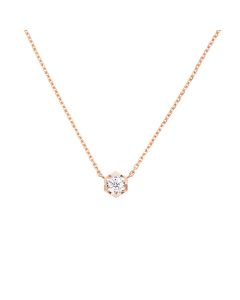 Bee de Chaumet Rose Gold Diamond Pendant