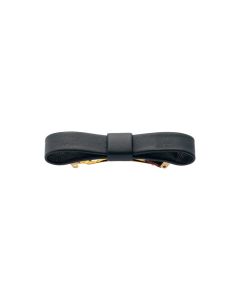 Classic French Collection: 8 cm Auto Leather Bow Barrette