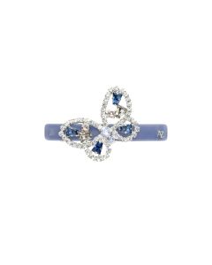 Butterfly Waltz Collection: 6cm Auto Barrette decorated with European Crystals Jewellery Ornaments