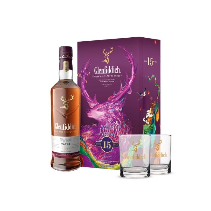 安い Glenfiddich Single Packs LNY 3 VAT Collection Perpetual 15YO ウイスキー