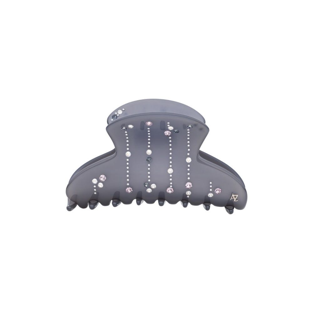 Crystal Rain Drops Collection: Medium Size Crazy Crab decorated with European Crystals - Grey