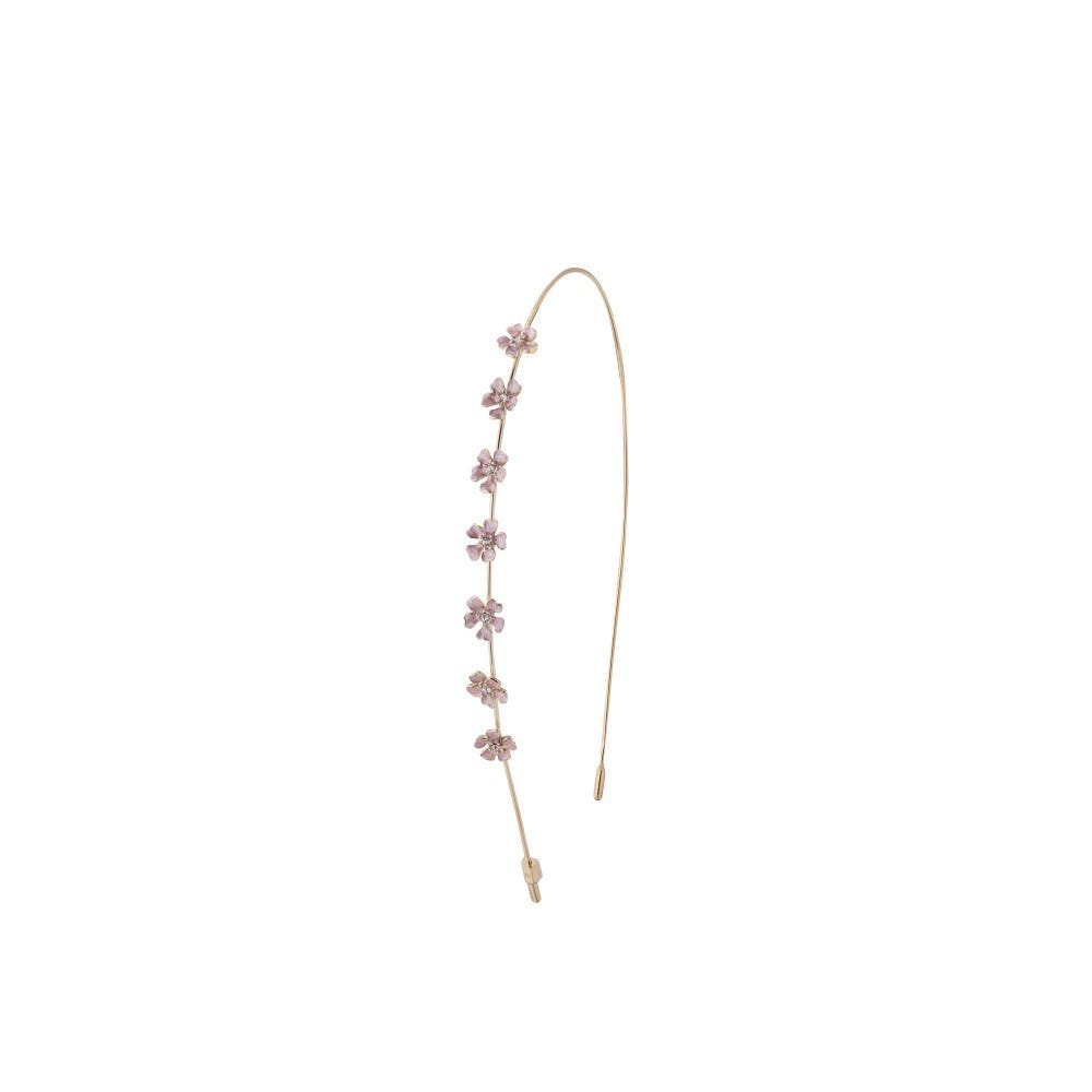 Petite Petals Collection: Jewellery Hair Band Decorated with European Crystals - Pink