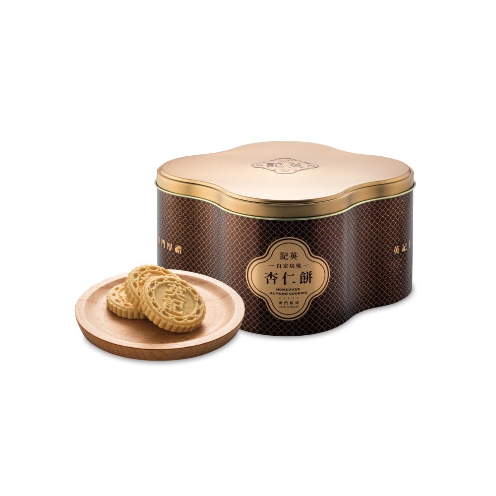 Yeng Kee Almond Cookies with Whole Almond Tin Set 500g