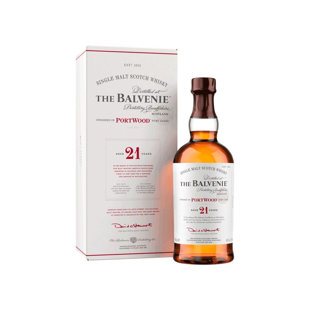 The Balvenie 21 Years Old Portwood Single Malt Whisky 700ml